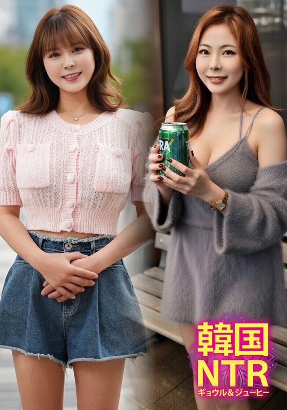 韓国NTR ギョウル＆ジューヒー｜スレンダー韓国美女2人が登場するナンパ系素人作品レビュー